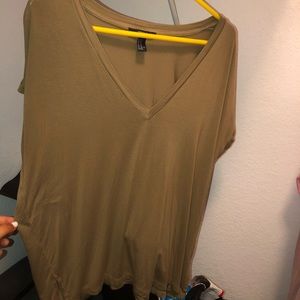 Forever 21 Olive flowy tank - M